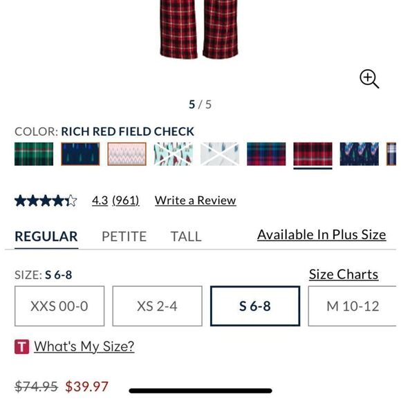 Lands ends pants PJ New with tags size small (6-8) - Picture 7 of 11